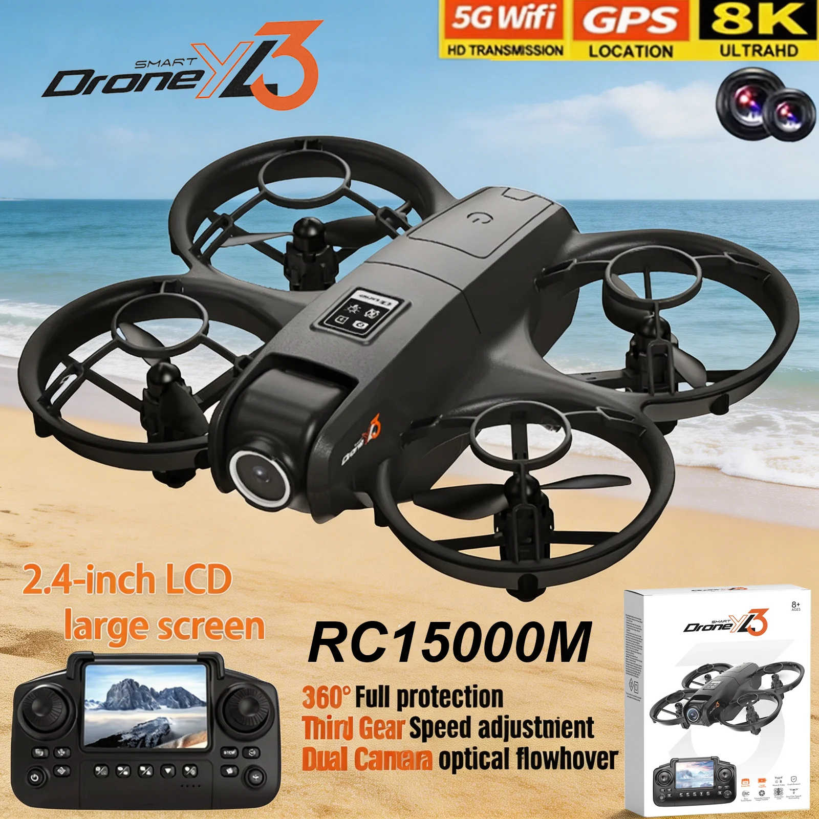 Drone Multispectral - Nowy dron RC YL3 8K 1080P