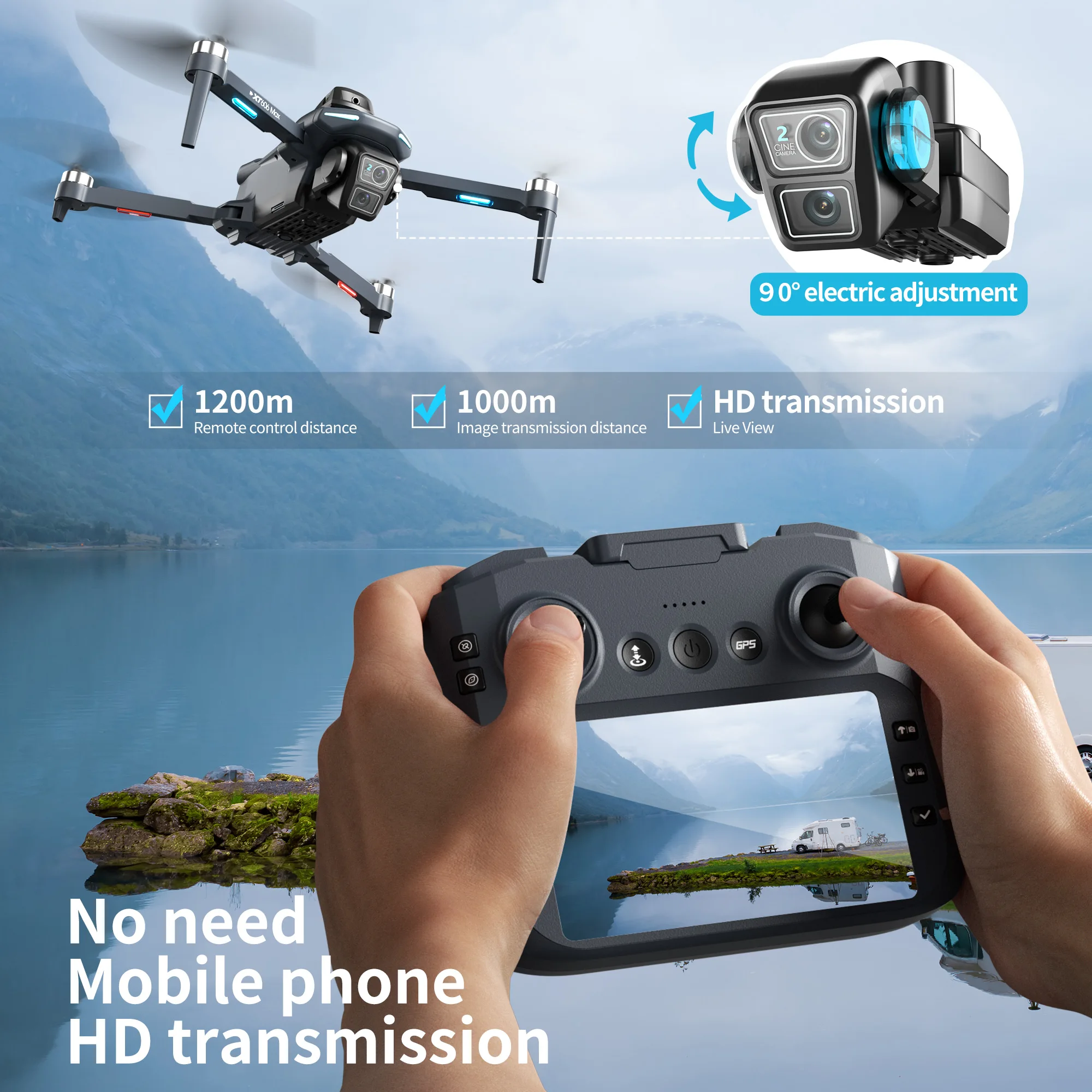 Dron GPS Lenovo XT606 MAX 4K P – Drone Multispectral recenzja i cena